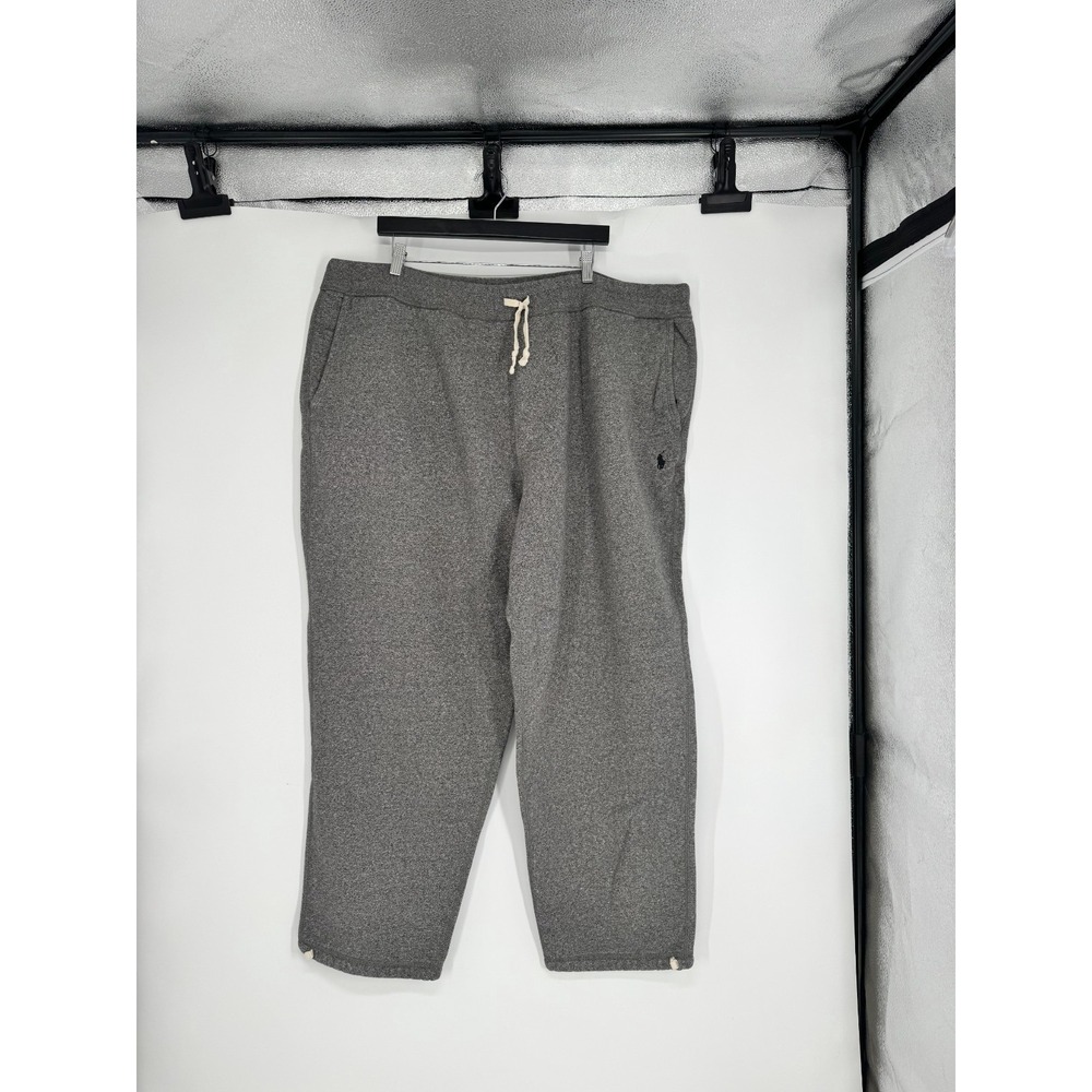 Polo Ralph Lauren Sweatpants 4XL Big 4XB Fleece Baggy Straight Leg Pony Grey